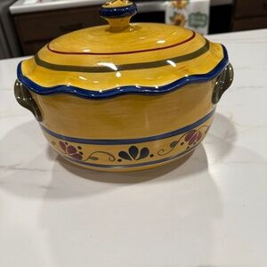 Home & Garden Party Stoneware Collection Bean Pot